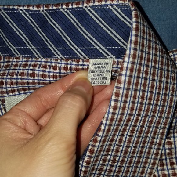 Jeremy Argyle Button Down Casual Dress Shirt Long Sleeved Large - Picture 5 of 13